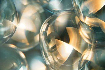 Poster - Abstract background with reflections and caustics. Hi-tech. Futuristic background image. Created with Generative AI technology.