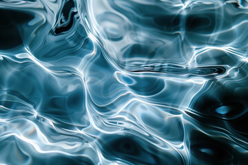 Poster - Abstract background with reflections and caustics. Hi-tech. Futuristic background image. Created with Generative AI technology.