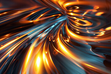 Poster - Abstract background with reflections and caustics. Hi-tech. Futuristic background image. Created with Generative AI technology.