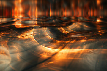 Poster - Abstract background with reflections and caustics. Hi-tech. Futuristic background image. Created with Generative AI technology.