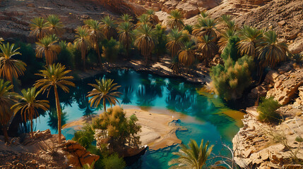 oasis in the middle of desert