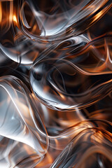 Poster - Abstract background with reflections and caustics. Hi-tech. Futuristic background image. Created with Generative AI technology.