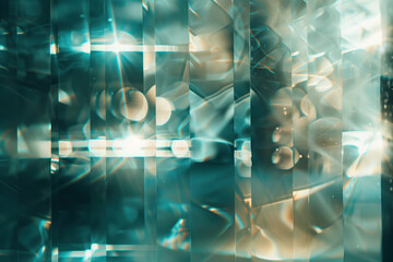 Poster - Abstract background with reflections and caustics. Hi-tech. Futuristic background image. Created with Generative AI technology.