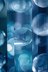 Poster - Abstract background with reflections and caustics. Hi-tech. Futuristic background image. Created with Generative AI technology.