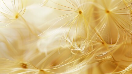 Poster - Dandelion seeds closeup abstract natural background : Generative AI