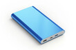 © Rangga Bimantara - blue power bank for smartphone isolated on white background