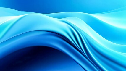 Poster - Abstract blue and white wavy background