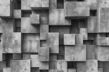 Poster - Abstract 3d pattern. Brutalist style. Background image. Created with Generative AI technology.