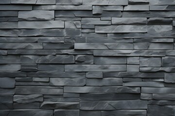 Aufkleber - Background of brown-gray stone wall  . Pattern of slate wall texture and background , created by ai. 3D illustration