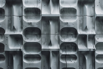 Poster - Abstract 3d pattern. Brutalist style. Background image. Created with Generative AI technology.