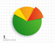 Business pie chart infographics. Illustration abstract template background.