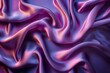 An image depicting luxurious purple and pink satin fabric with smooth waves and curves giving a sense of softness and elegance