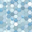 Pastel blue geometric hexagon pattern without contour. 