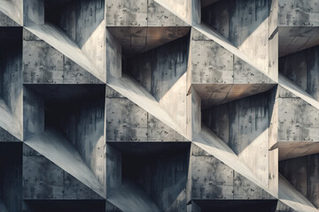 Poster - Abstract 3d pattern. Brutalist style. Background image. Created with Generative AI technology.