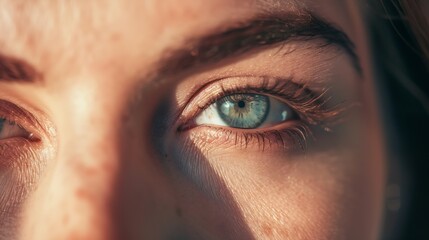 Poster - Closeup of woman eye : Generative AI