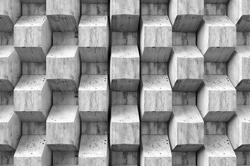 Poster - Abstract 3d pattern. Brutalist style. Background image. Created with Generative AI technology.