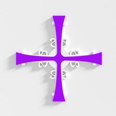 Wall Mural - Christian greek or maltese crosses icon. Religion concept illustration. 3D render