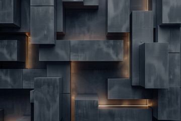 Poster - Abstract 3d pattern. Brutalist style. Background image. Created with Generative AI technology.