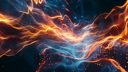 Wall Mural - Dynamic Abstract Background With Pulsing Energy