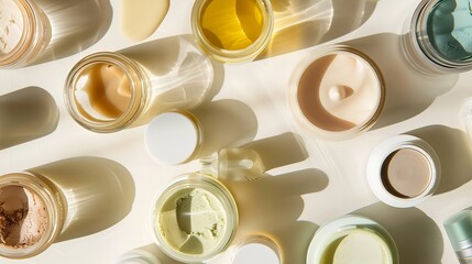 Poster - Sustainable cosmeticsNatural organic cosmeticscosmetic product researchorganic skin care flat lay eusable discs handmaderecyclingzero wasteecoorganic care cosmeticsbeauty boxeco friend : Generative AI