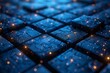 Close-up image highlighting blue cubes with a selective focus that reveals intricate details and sparkles