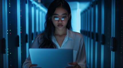 Aufkleber - A professional data security specialist in data center is responsible for developing, implementing strategies to sensitive information online, ensuring security reliability data in cloud storage