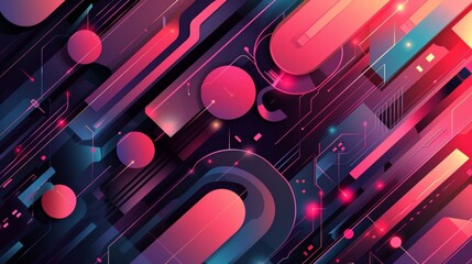 Wall Mural - Ultra futurist tech abstract background