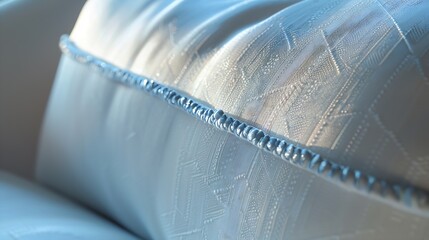 Aufkleber - close up view of pillow triming detail of armchair cushion support of armchair designhome interior design with detail of triming furniture decorating ideas : Generative AI