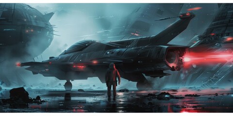 Wall Mural - sci-fi concept
