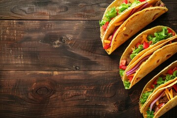 Wall Mural - Colorful Taco Concept for Vibrant Food Design and Culinary