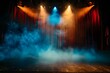 © acharof - A dramatic theater stage light background, featuring a powerful spotlight illuminating the darkness, creating an atmospheric setting for performances and presentations.