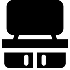 Sticker - tv table icon