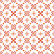 Retro floral, Mid Century modern flowers in orange, yellow, brown colors. For home decor, wallpapers, fabrics and textile. Seamless vector pattern, 1970s mod style
