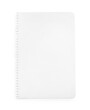 Blank notebook sheet isolated on white, top view