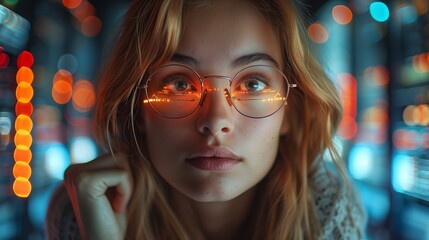 Aufkleber - A female engineer in a data center is responsible for analyzing and improving data storage systems, developing strategies to ensure data reliability and availability in cloud storage.