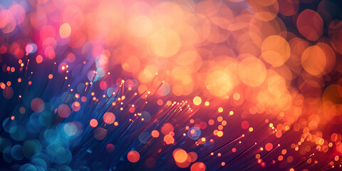 Abstract close up fiber optics light for background
