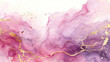 © Patricia Gil - Abstract liquid fluid art painting background alcohol ink technique purple and gold with text space for banner, background in luxury style