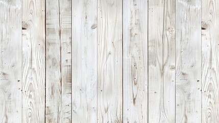 Wall Mural - Seamless wood planks texture Vintage white painted and softly weared tileable white wooden background flatlay top view : Generative AI