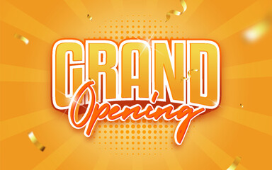 Grand opening text effect template