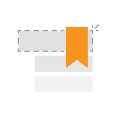 Poster - still empty. no saved, favorites, bookmark list yet concept illustration flat design. simple modern graphic element for ui, infographic, icon