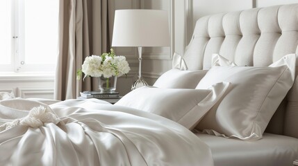 Poster - cream white silk with a matte finish and subtle grain, styled to reflect a classic elegance in moder