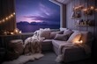 Northern Lights Cozy Corner: Arctic Inspirations for a Snug Reading Nook with Soft Pillows and Warm Lamps