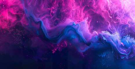 Wall Mural - Banner in Purple and Blue neon colors splash