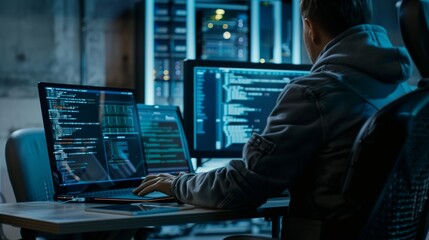 Poster - IT manager in the data center ensures the implementation of modern technologies and best practices in the field of IT infrastructure, aimed at optimizing processes and increasing efficiency