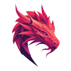 Wall Mural - vector illustration logo icon design of a dragon head.