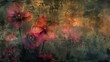 Grunge Looking Background with Flowers