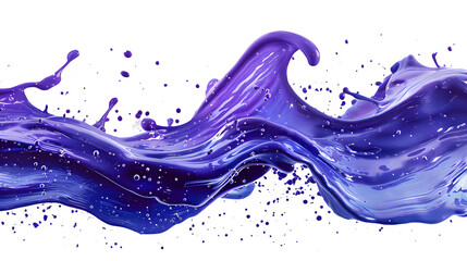 Wall Mural - Purple paint splashes isolated on transparent background, PNG, Ai