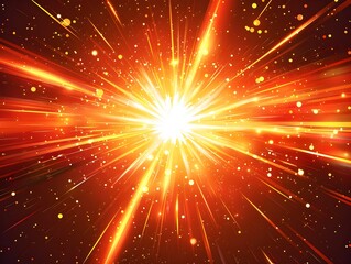 Poster - Powerful Burst of Radiant Light Illuminating a Dynamic and Dramatic Background Perfect for and Designs