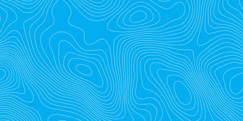 Wall Mural - Abstract blue topography contour map background design .geometric white  wave curve lines texture .abstract topographic map with  wave line pattern .