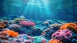 Stunning Underwater View of a Colorful Coral Reef